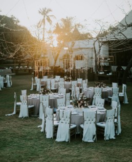 Outdoor reception wedding