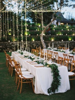 romantic-white-and-greenery-garden-wedding-reception-ideas-with-lighting
