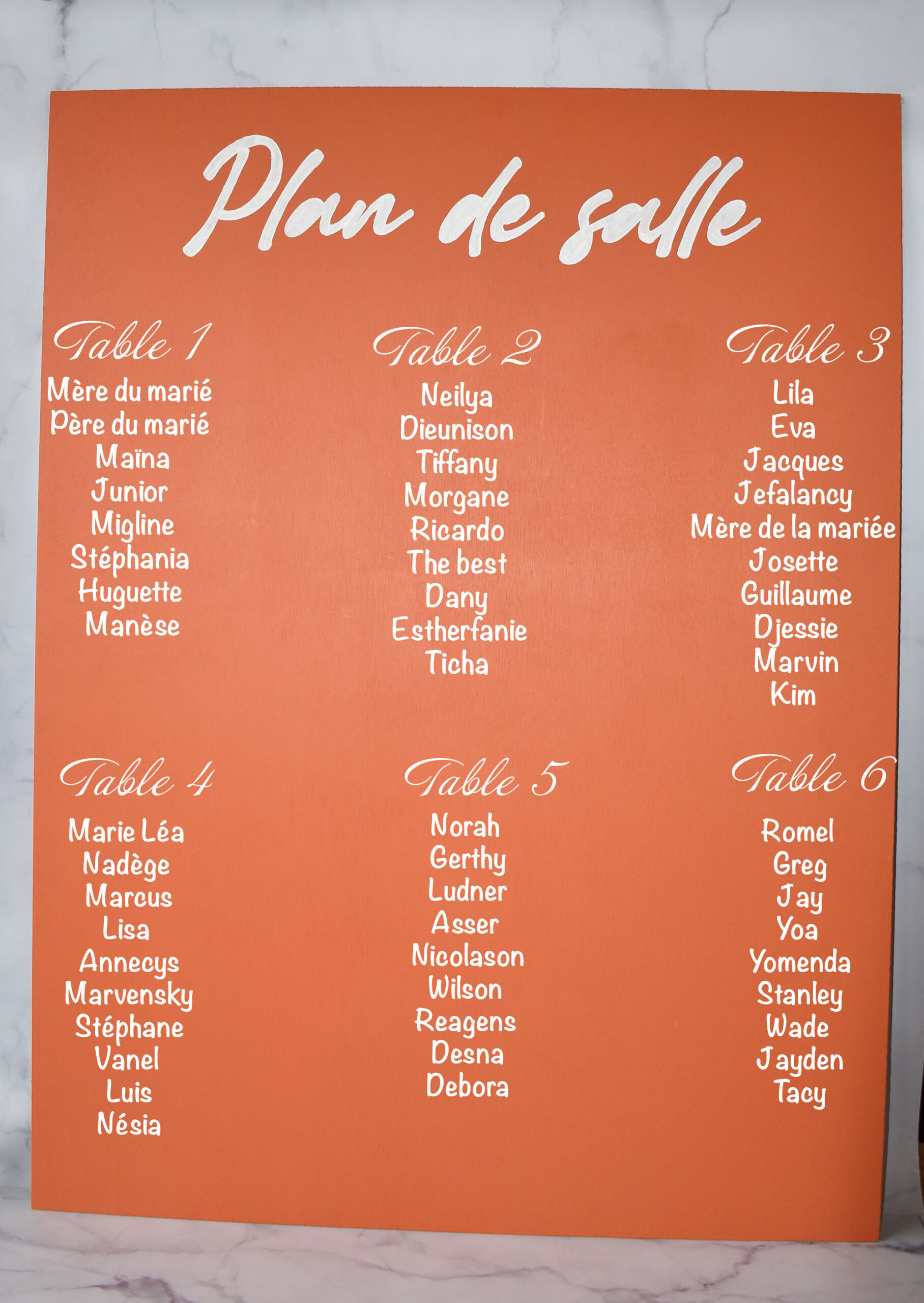 Set Plan Example Wooden seating plan