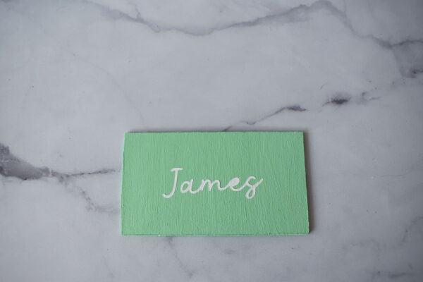 escort card en bois