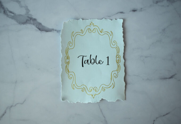 numéro de table chateau