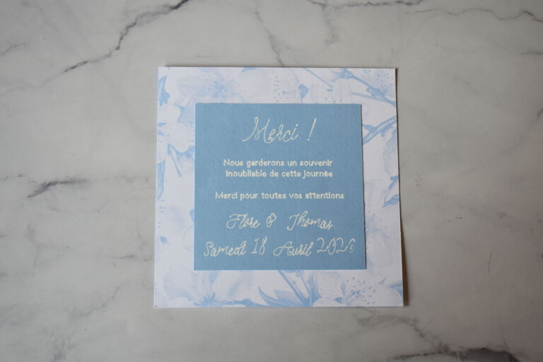 carte de remerciement serenity