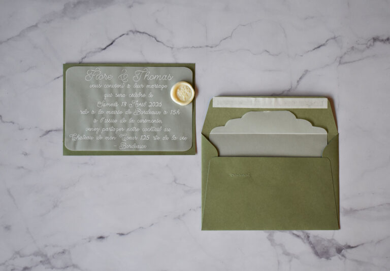 faire part vert sauge